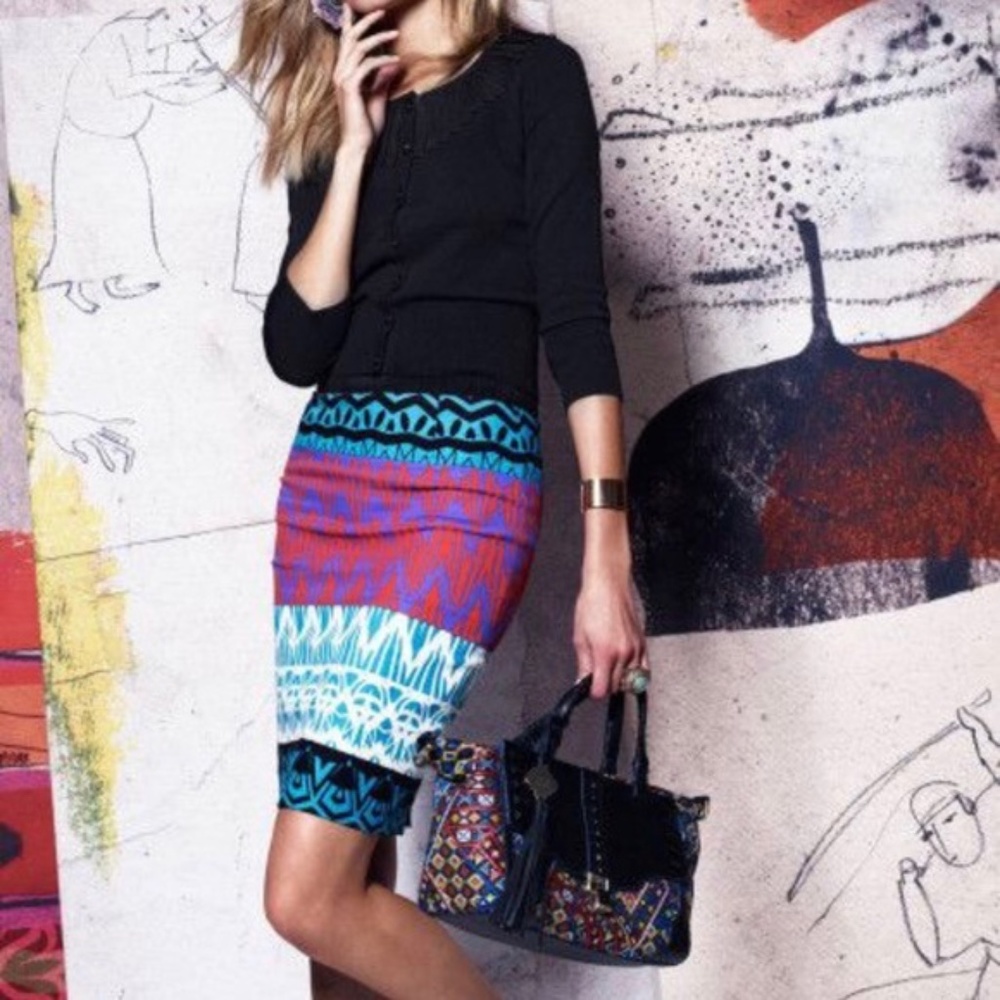 Anthro Plenty by Tracy Reese Printed Pencil Skirt